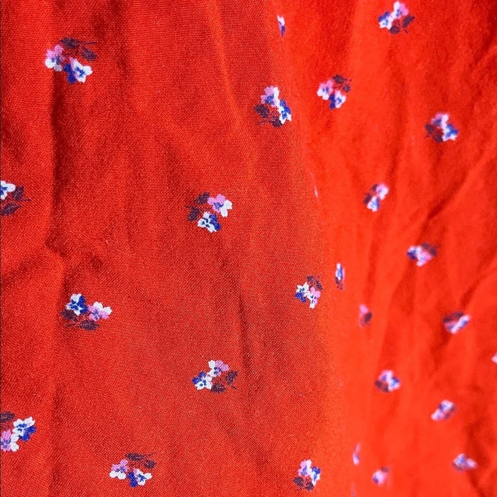 Old Navy Vibrant Red Dress with Floral Accents